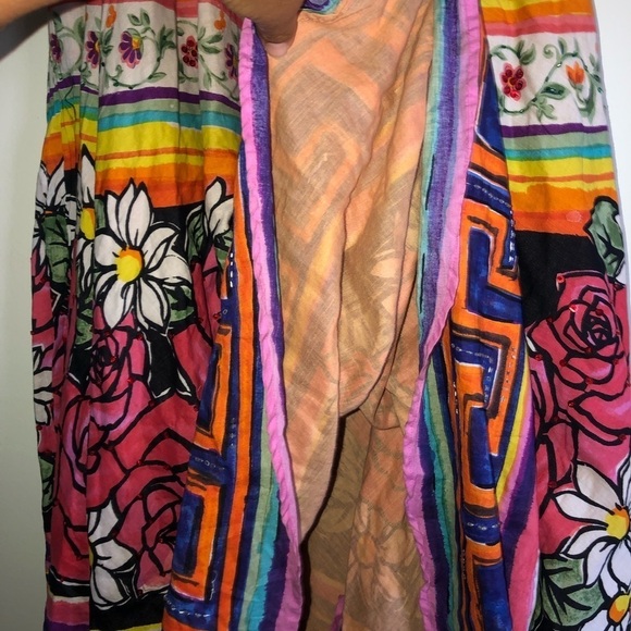 Jasmine KC Floral Beaded Full Skirt Made in India Size Small - Picture 6 of 13